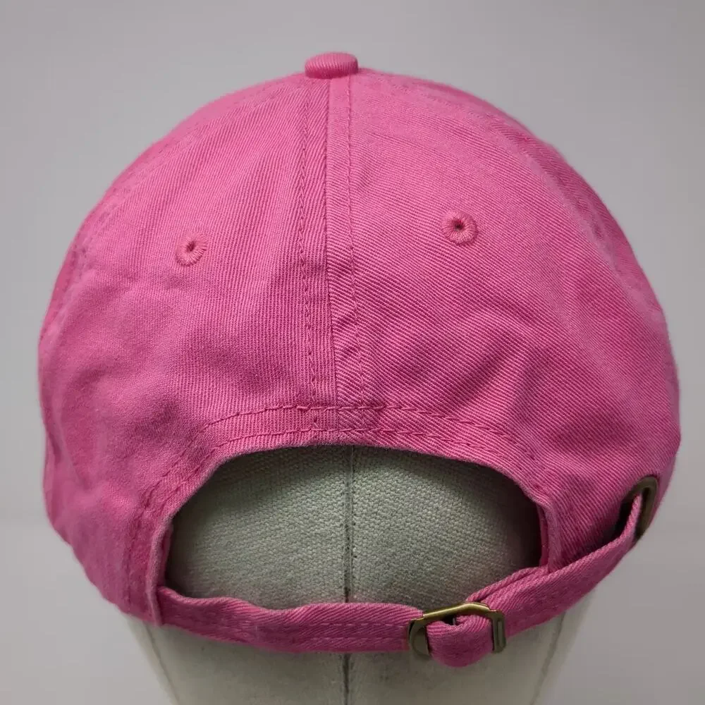 Alternative Baseball Cap Pink White OS Ribbon ConocoPhillips Logo Slideback Hat - Picture 6 of 9